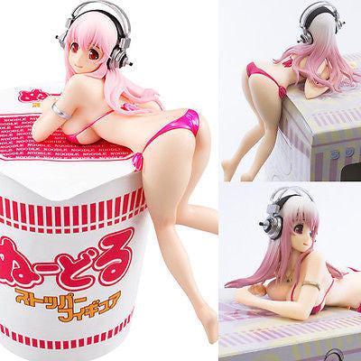 PVC Super Sonico Noodle Stopper Pink Version Game Prize Figure FuRyu [SOLD OUT]