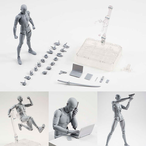 S.H.Figuarts Body-kun DX Set Gray Color Ver. Action Figure (Re-release) [SOLD OUT]