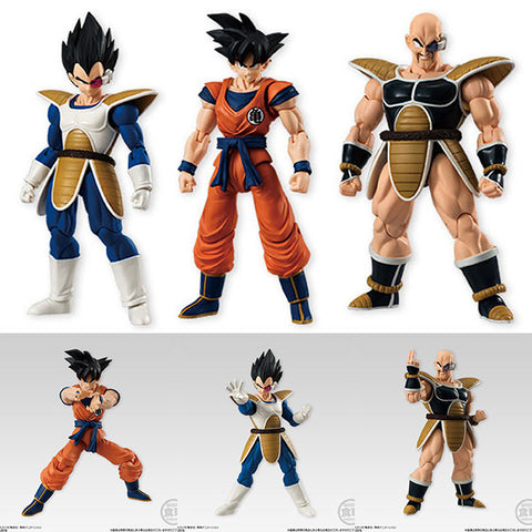 Shodo Dragon Ball Vol 04 Son Goku, Vegeta, and Nappa Set of 3 Figures [SOLD OUT]