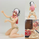 PVC Super Sonico Drink Holder Champagne Gold Ver. Game Prize Figure Furyu [SOLD OUT]